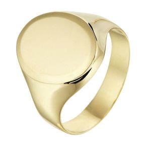 Gouden monogram ring mt 17