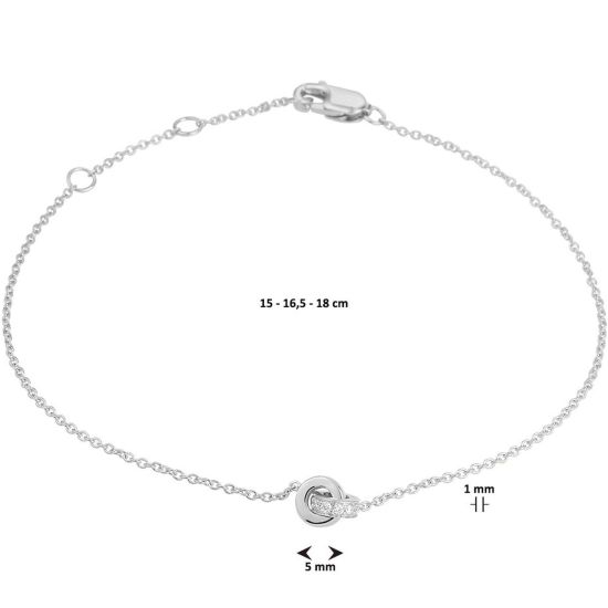 Witgouden armband 15-18cm 0.05 H/Si 4105292