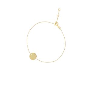 Gouden armband rond plaatje 18cm  JKB20028