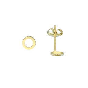 Gouden oorstekers open cirkel JKE20.066