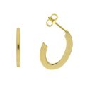 Gouden oorstekers ovaal JKE20.034