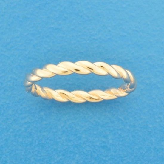 Gouden aanschijfring twist mt 16,5