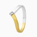 Gouden ring bicolor 0.03TW/VVS/VS R137/00317