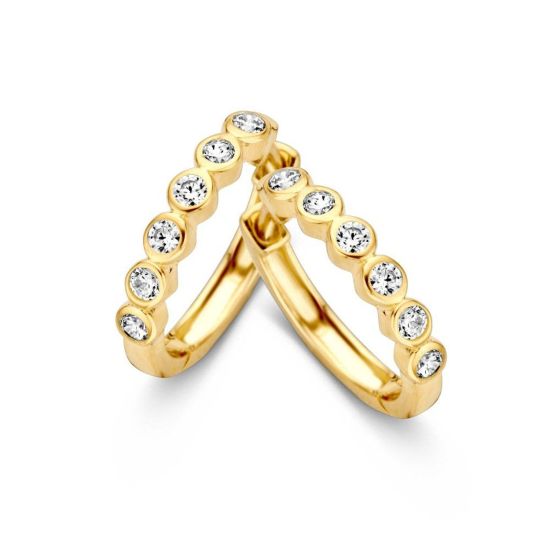 Gouden oorringen zirkonia OV126546
