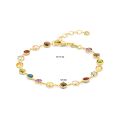 Gouden armband natuurlijke kleurstenen 16 + 3 cm 4029103