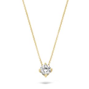 Gouden collier zirkonia 4mm 3057YZI