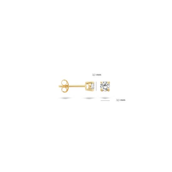Blush gouden oorsteker zirk 7212YZI