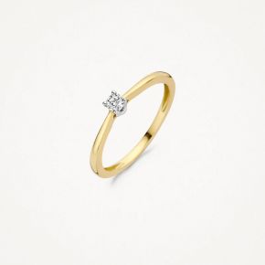 Gouden ring 0.10crt mt 52 1622BDI/52