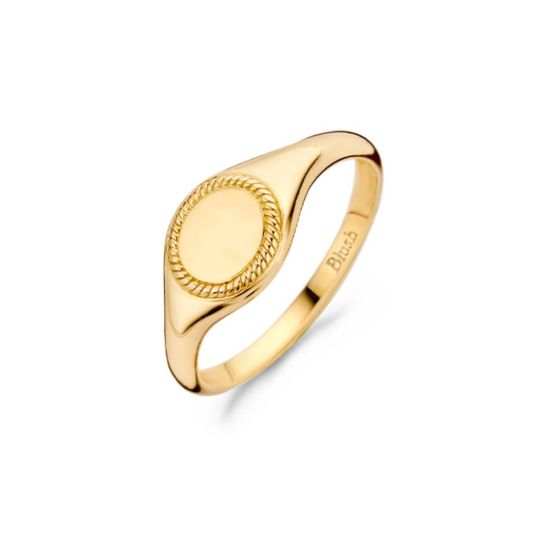 Gouden monogram ring mt 54 1206YGO/54
