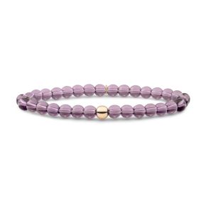 SJ armband aubergine geel verguld synthetisch SBG-GEM59-ADD-6MM