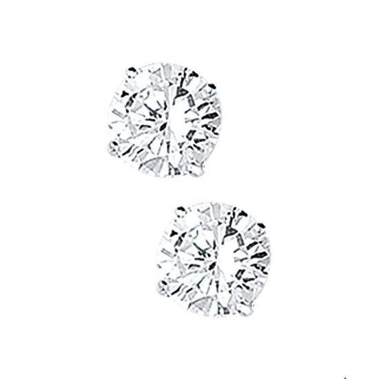 Zilveren oorknoppen zirkonia 7mm rond 1011850