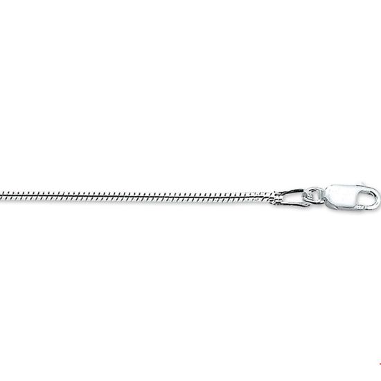 Zilveren coller slang rond 1.4mm 42cm 1017069