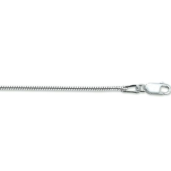 Zilveren coller slang rond 1.4mm 42cm 1017069