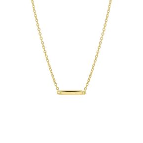 Zilveren collier balkje 41+5cm geel verguld 2100680