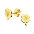 Gouden oorstekers klavertje 4005626