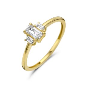 Gouden ring zirk mt 17,75