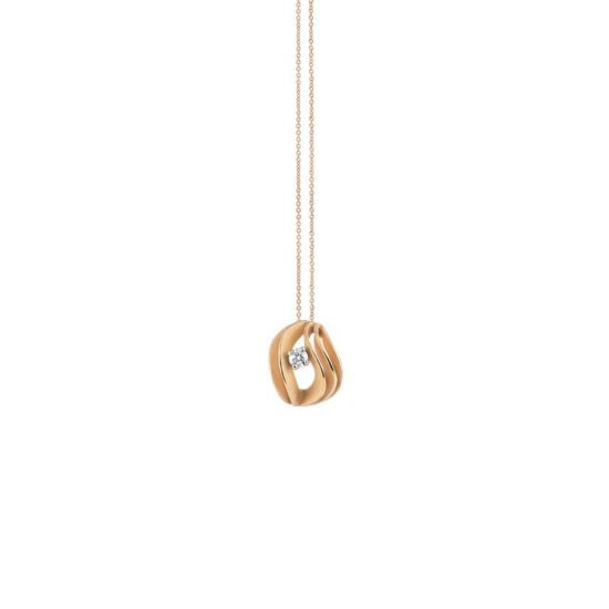 Cammilli gdn collier 18kt Velaa Star Orange Apricot 0.08dia GPE3255J