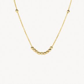 Gouden collier bolletjes 3182YGO