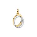 Gouden hanger bicolor zirkonia HB427858