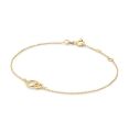 Gouden armband 2xring 16-17-18cm  JKB25.408
