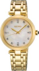 Seiko horloge dames geel pvd SRZ536P1