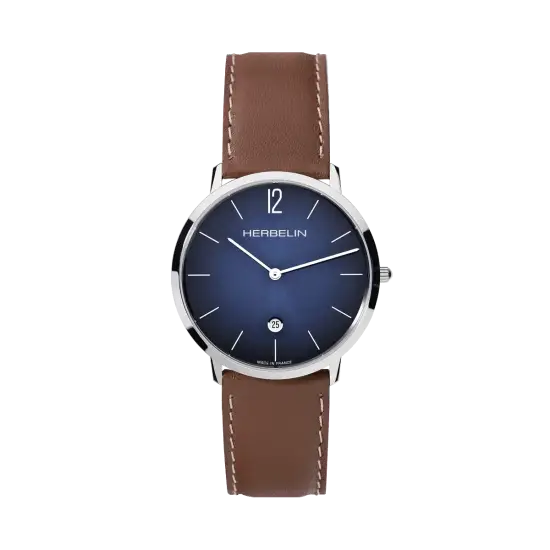 MH horloge heren staal/leer 19515/AP16GD