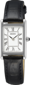 Seiko horloge dames staal/leer SWR053P1