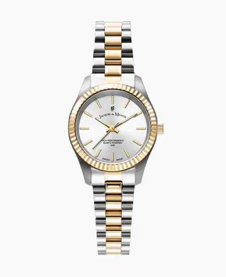 JdM horloge dames staal/geel