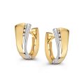 Gouden oorringen bicolor zirkonia OM427766