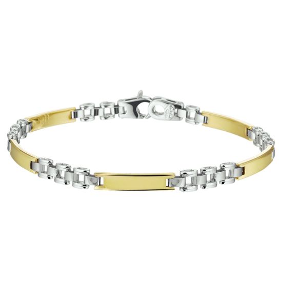 Gouden armband bicolor 4mm 19cm 4207626