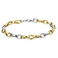 Gouden armband bicolor 6mm 19cm 4207220