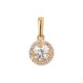 Gouden hanger entourage zirkonia 4019364