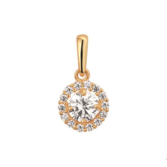 Gouden hanger entourage zirkonia 4019364