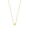 Gouden collier anker 0.8mm kubus letter S 41-43-45cm 11001/11126S