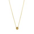 Gouden collier anker 1.2mm gr plaatje rond big 7mm 42-45cm 11254