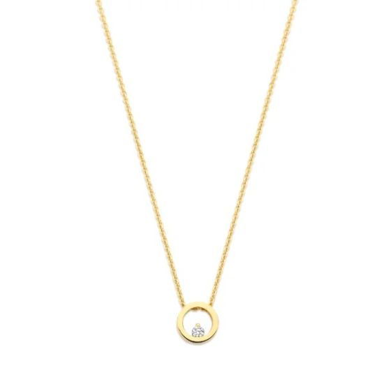 Gouden collier 1mm anker circle 0.04 41-43-45cm 11284
