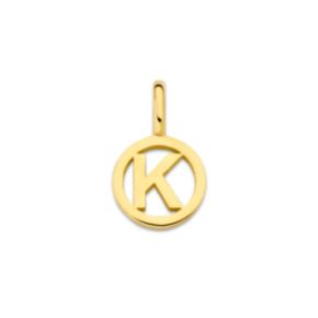 Gouden hangmunt open letter K 11117/K
