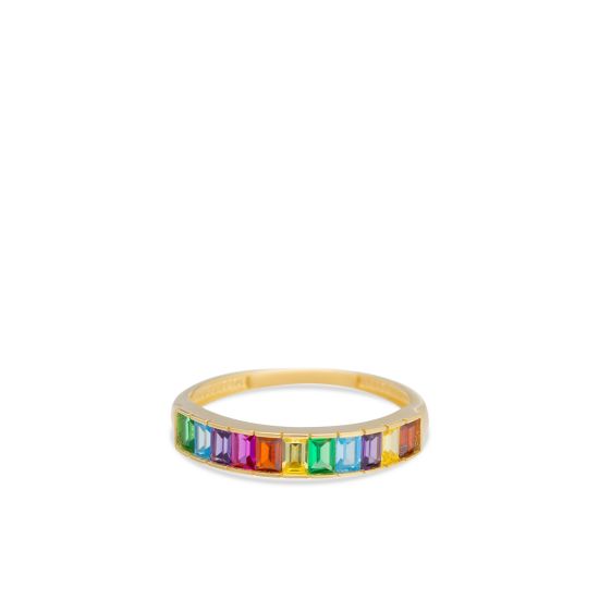 Gouden ring zirkonia multi color mt52 RMDC01-2130-07