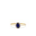 Gouden ring entourage zirkonia wit-blauw mt56 SWAR10241-Y15