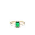 Gouden ring entourage zirkonia wit-groen mt56 SWAR10244-Y45