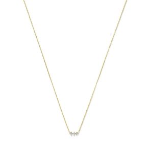 Gouden collier 3x zirkonia SWEN10190-Y14
