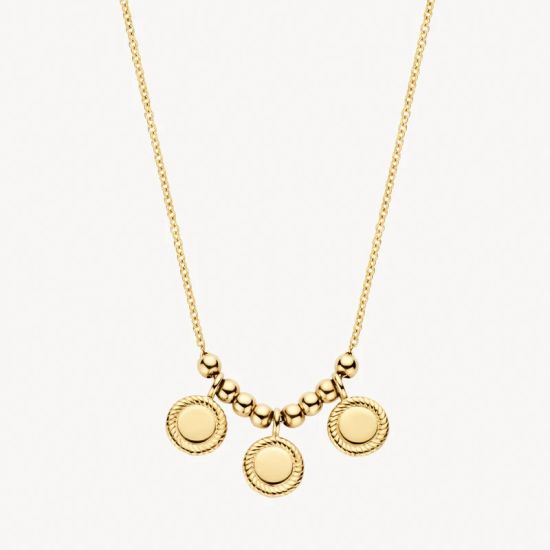 Gouden collier met 3xrondje 3171YGO