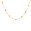 Gouden collier met gele resin 3162YRC