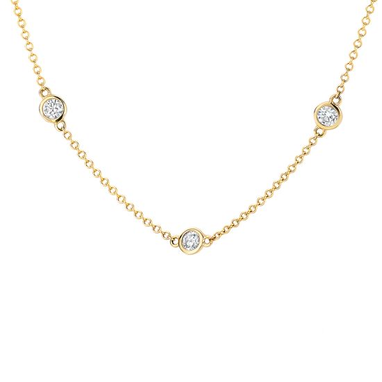 Gouden collier zirkonia 3172YZI