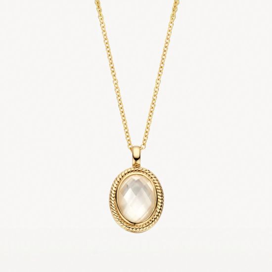 Gouden collier wit parelmoer 3169YMQ