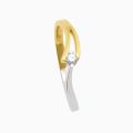 Gouden ring bicolor 0.04TW/VVS/VS V-Slag/18