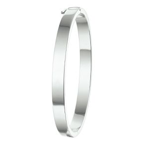 Zilveren bangle scharnier vlak 6mm x 60mm 1324528