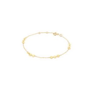 Gouden armband met ronde plaatjes 16-17-18cm JKB23353