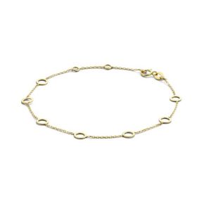 Gouden armband 7xcirkel 16-17-18cm JKB21082