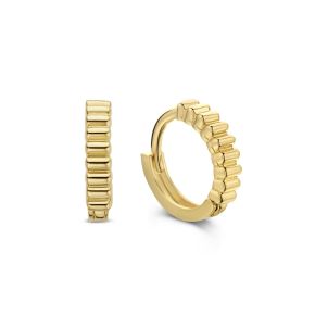 Gouden oorringen bewerkt JKE20074